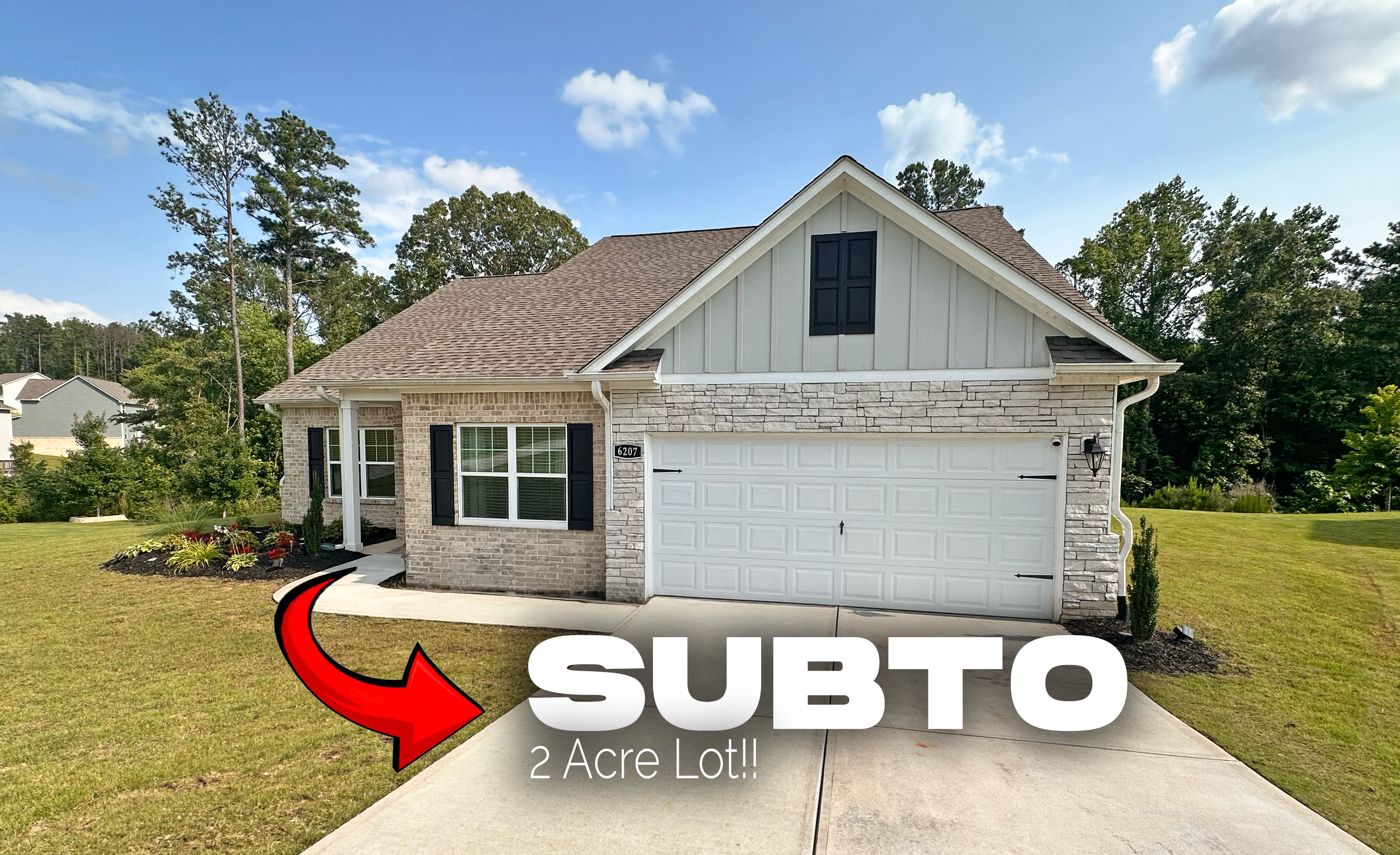 SUBTO in Fairburn GA 🔥🔥 Stone Crest Estate 2022 New Build 🏠 Chef Kitchen + Granite Throughout 🍳 1.9 Acres No Rental Restrictions 😍 NO Pre-approval or Credit Check 🚫